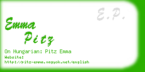 emma pitz business card